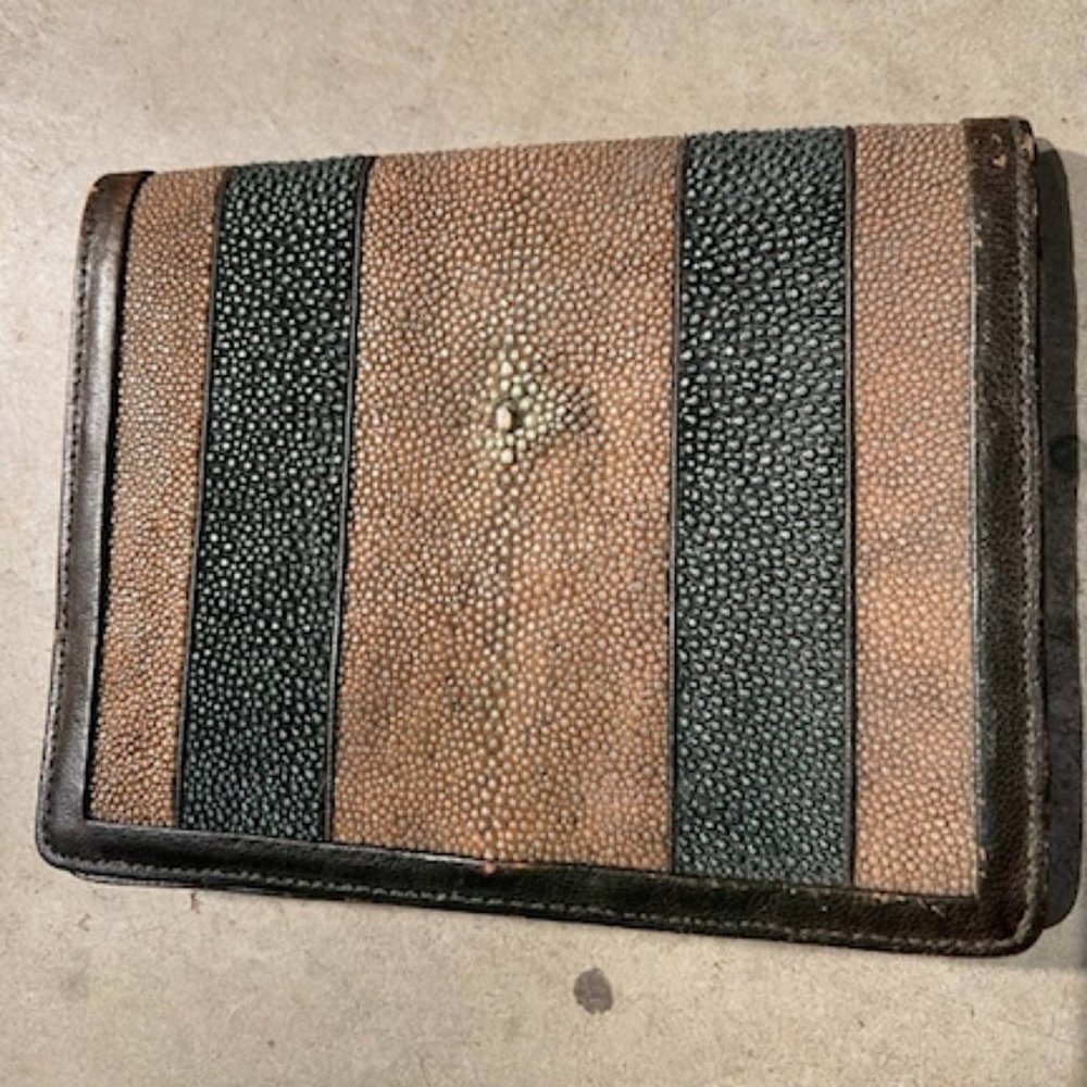 Vintage Shagreen two tone purse.